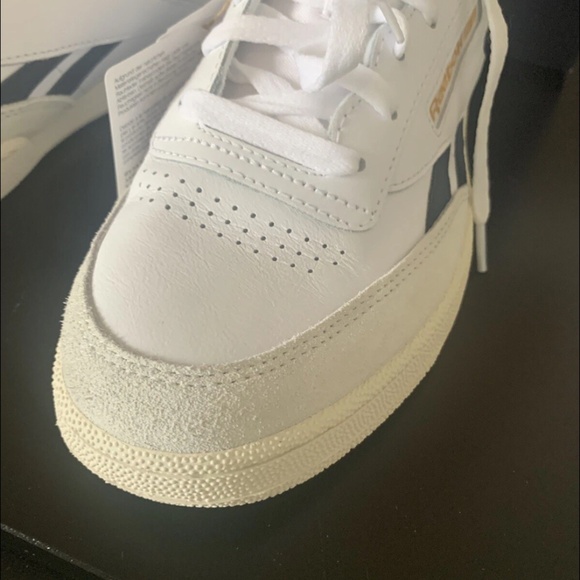 Reebok Club C Revenge Retro White Navy Gold Sz: 10 - Picture 5 of 6